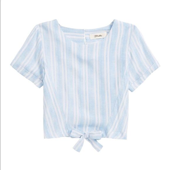 Maddie Tie Front Shirt (C15) - Picture 1 of 5